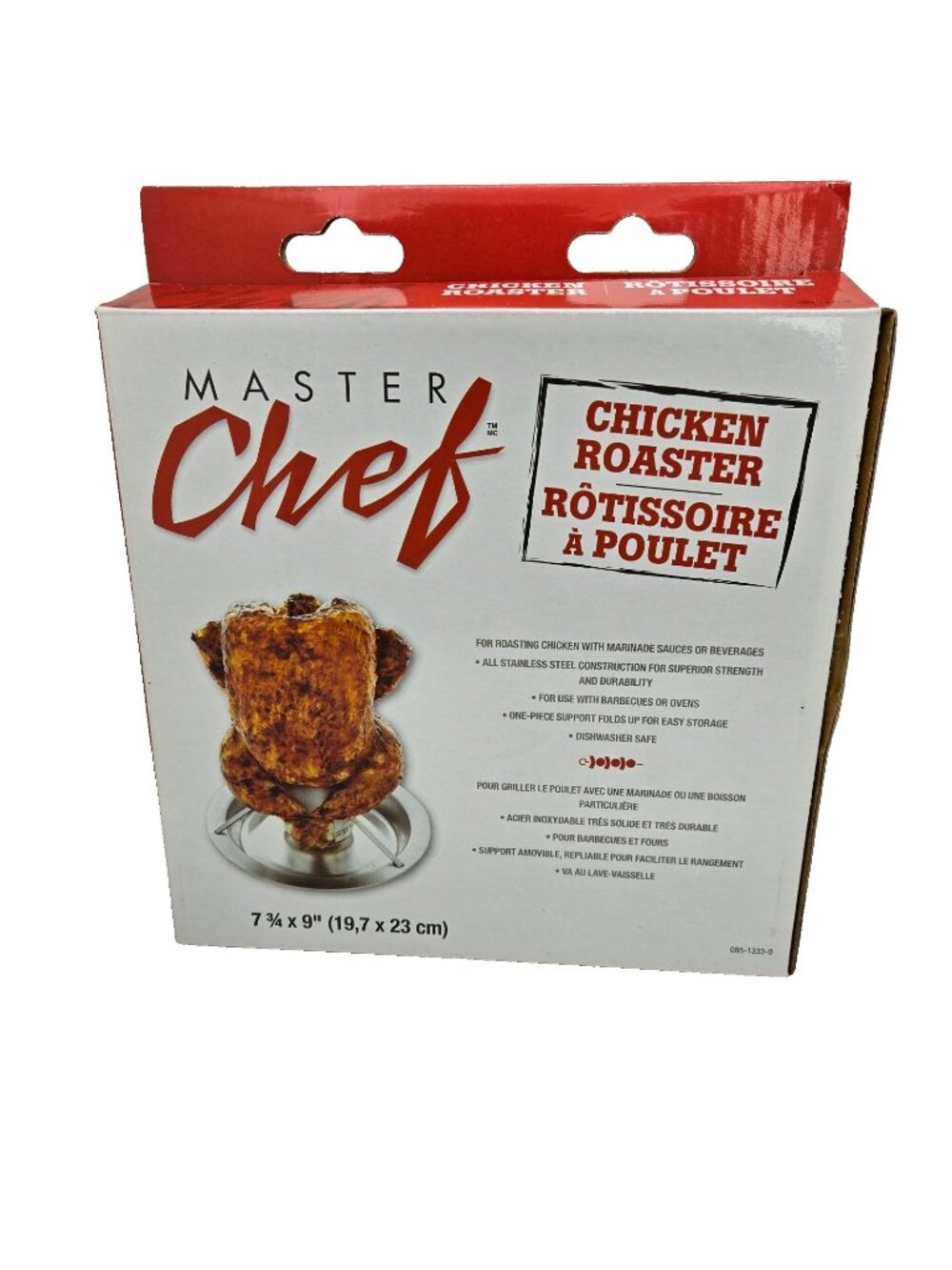 Master Chef Stainless Steel Chicken Roaster Rack Open Box Like New BBQ Grill